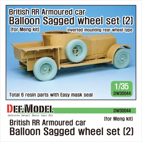 British RR Armoured car balloon Sagged Wheel set-2 1/35