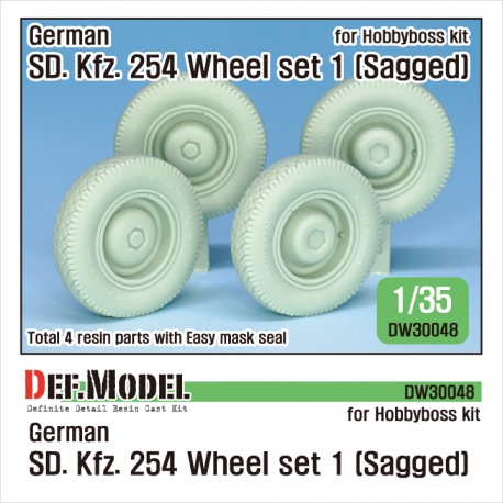 German Sd. Kfz. 254 Wheel set 1 -Sagged 1/35