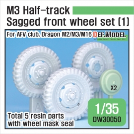 US M2/M3 Half-Track Sagged Front Wheel set 1/35