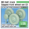 US M2/M3 Half-Track Sagged Front Wheel set 2 1/35