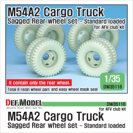 US M54A2 Cargo Truck Sagged Rear Wheel set- Standard loaded 1/35