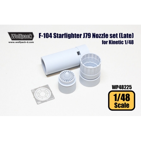 Wolfpack 1/48 scale F-104 Starfighter J79 Nozzle set Late for Kinetic - WP48225 Wolfpack 1/48 scale F-104 Starfighter J79 Nozzle set Late for Kinetic - WP48225