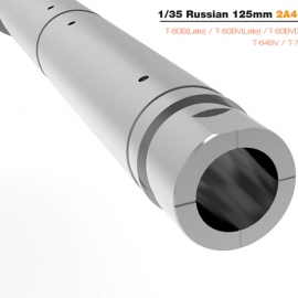 Russian 125mm 2A46M-1 Metal Barrel for MENG, Xact Scale Model, Trumpeter