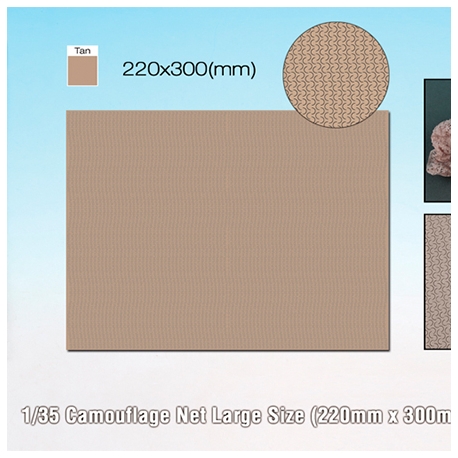 1/35 Camouflage Net Large Size (220mm x 300mm Tan)