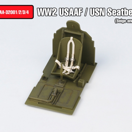WW2 USAAF / USN Seatbelts set Type.1(Green color)