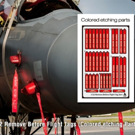 1/32 Remove Before Flight Tags (Colored etching Parts)